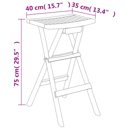 vidaXL 5-tlg. Bar-Set Klappbar Massivholz Teak