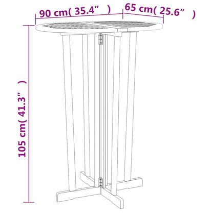 vidaXL 5-tlg. Bar-Set Klappbar Massivholz Teak