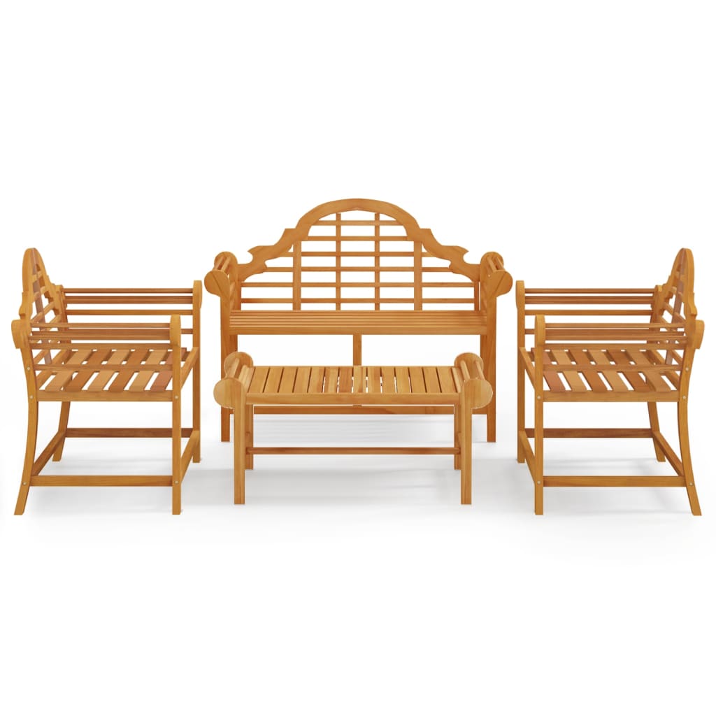 vidaXL 4-tlg. Garten-Lounge-Set Massivholz Teak