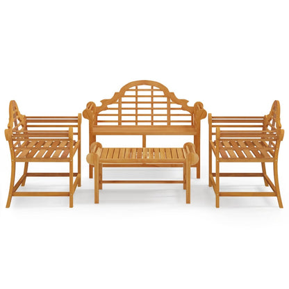 vidaXL 4-tlg. Garten-Lounge-Set Massivholz Teak