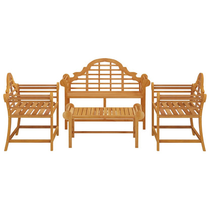 vidaXL 4-tlg. Garten-Lounge-Set Massivholz Teak