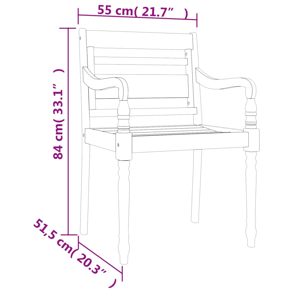 vidaXL Ensemble de salle à manger de jardin 5 pcs en teck massif