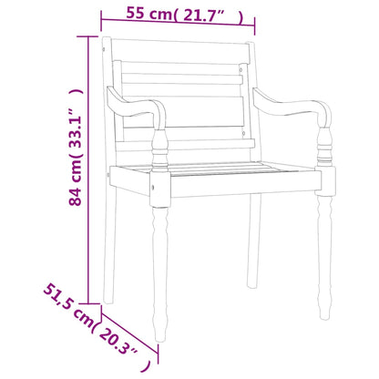 vidaXL Ensemble de salle à manger de jardin 5 pcs en teck massif