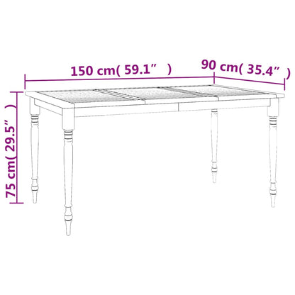 vidaXL Ensemble de salle à manger de jardin 5 pcs en teck massif