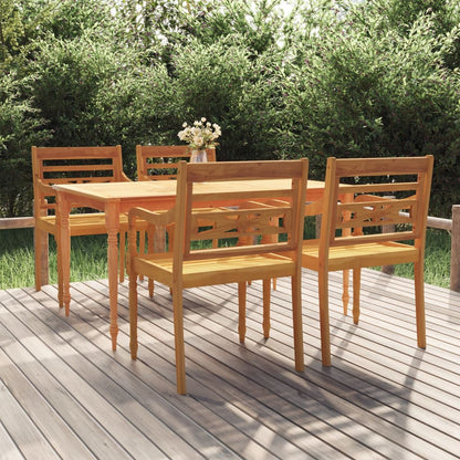 vidaXL Ensemble de salle à manger de jardin 5 pcs en teck massif