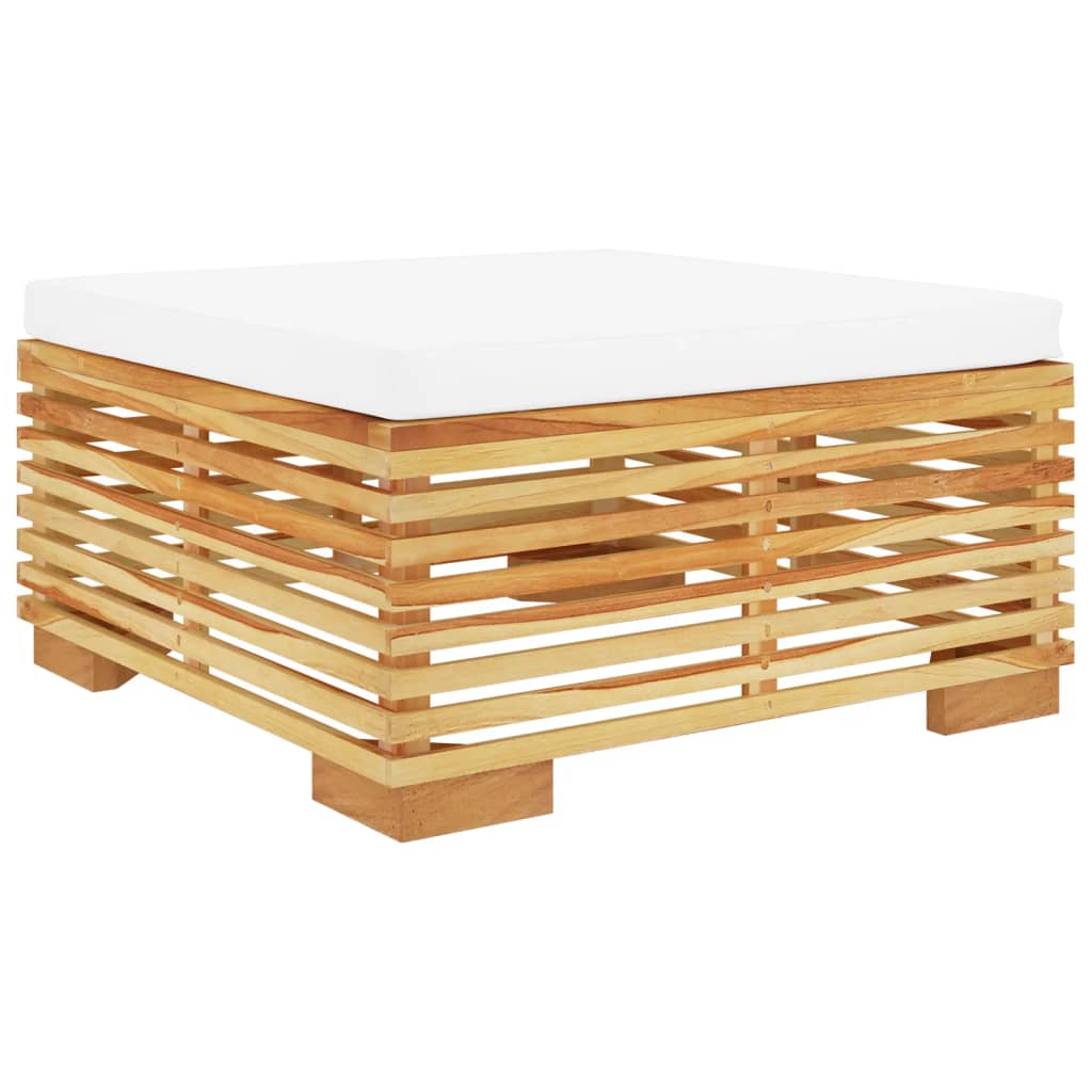 vidaXL Salon de jardin 4 pcs avec coussins Bois de teck massif