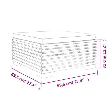 vidaXL Salon de jardin 4 pcs avec coussins Bois de teck massif