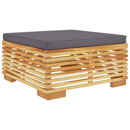 vidaXL Salon de jardin 4 pcs avec coussins Bois de teck massif