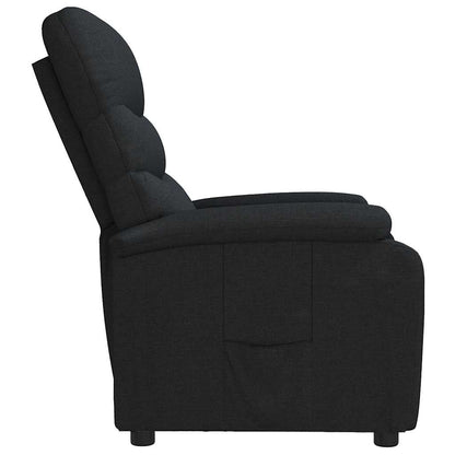 vidaXL Fauteuil de relaxation noir en tissu