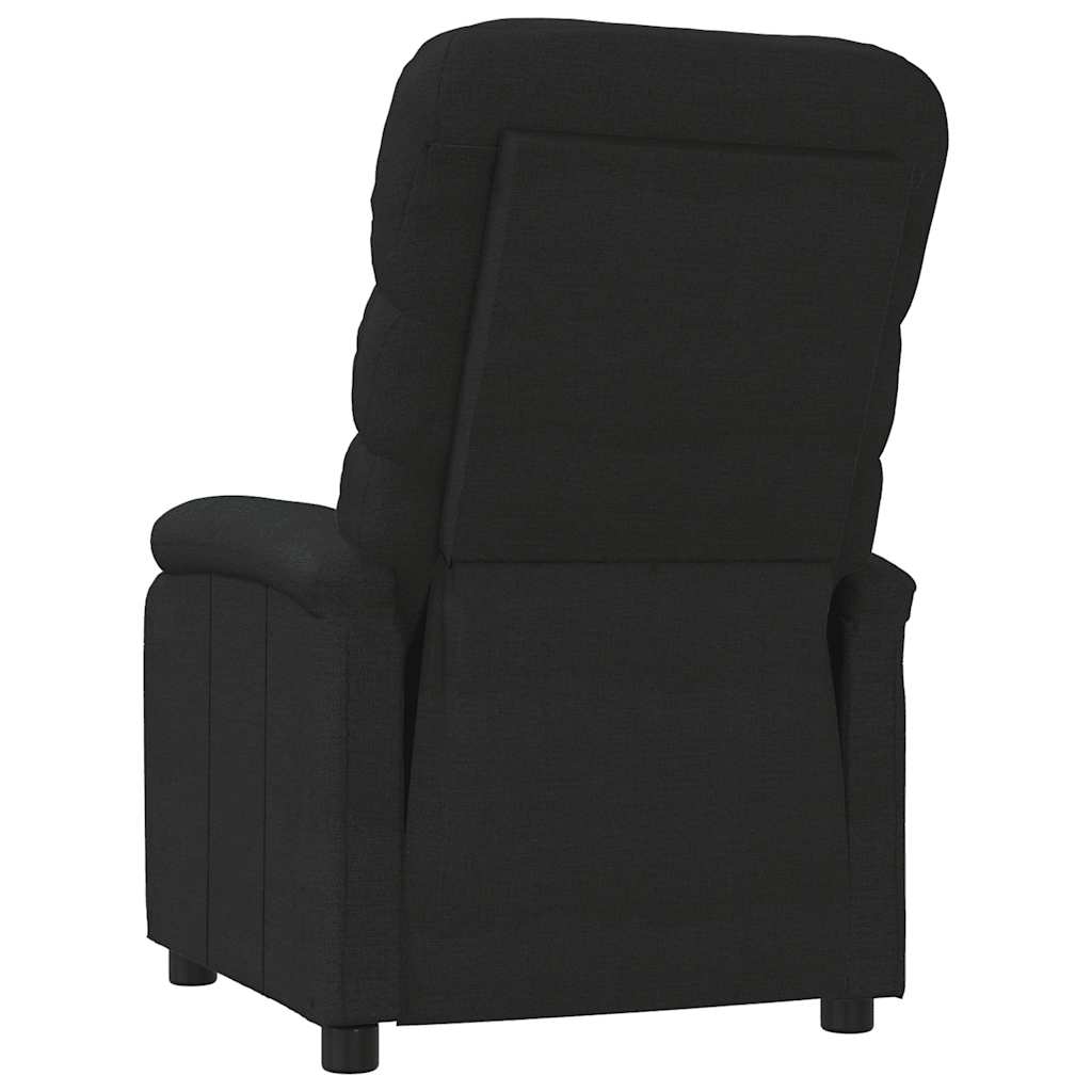 vidaXL Fauteuil de relaxation noir en tissu