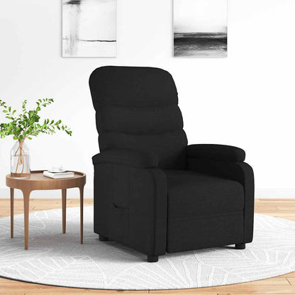 vidaXL Fauteuil de relaxation noir en tissu