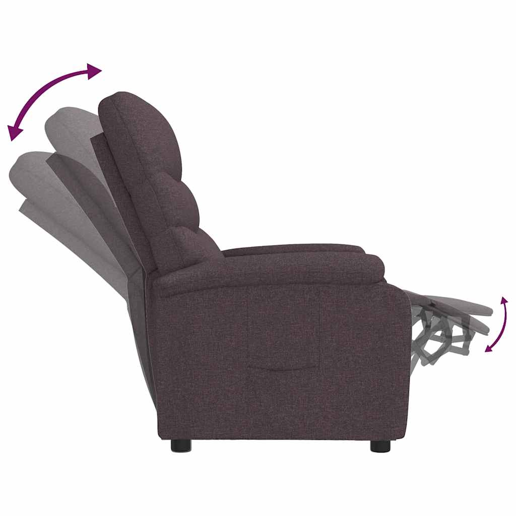 vidaXL Relaxsessel Dunkelbraun Stoff