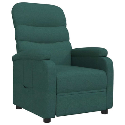 vidaXL Fauteuil relax vert foncé en tissu