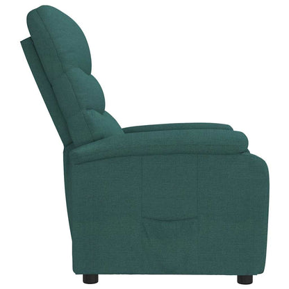 vidaXL Fauteuil relax vert foncé en tissu