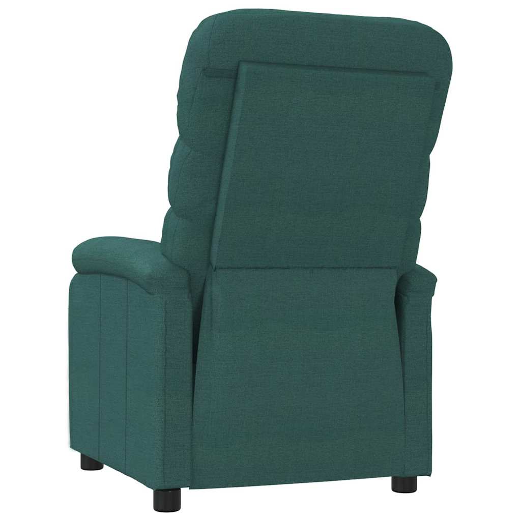 vidaXL Fauteuil relax vert foncé en tissu