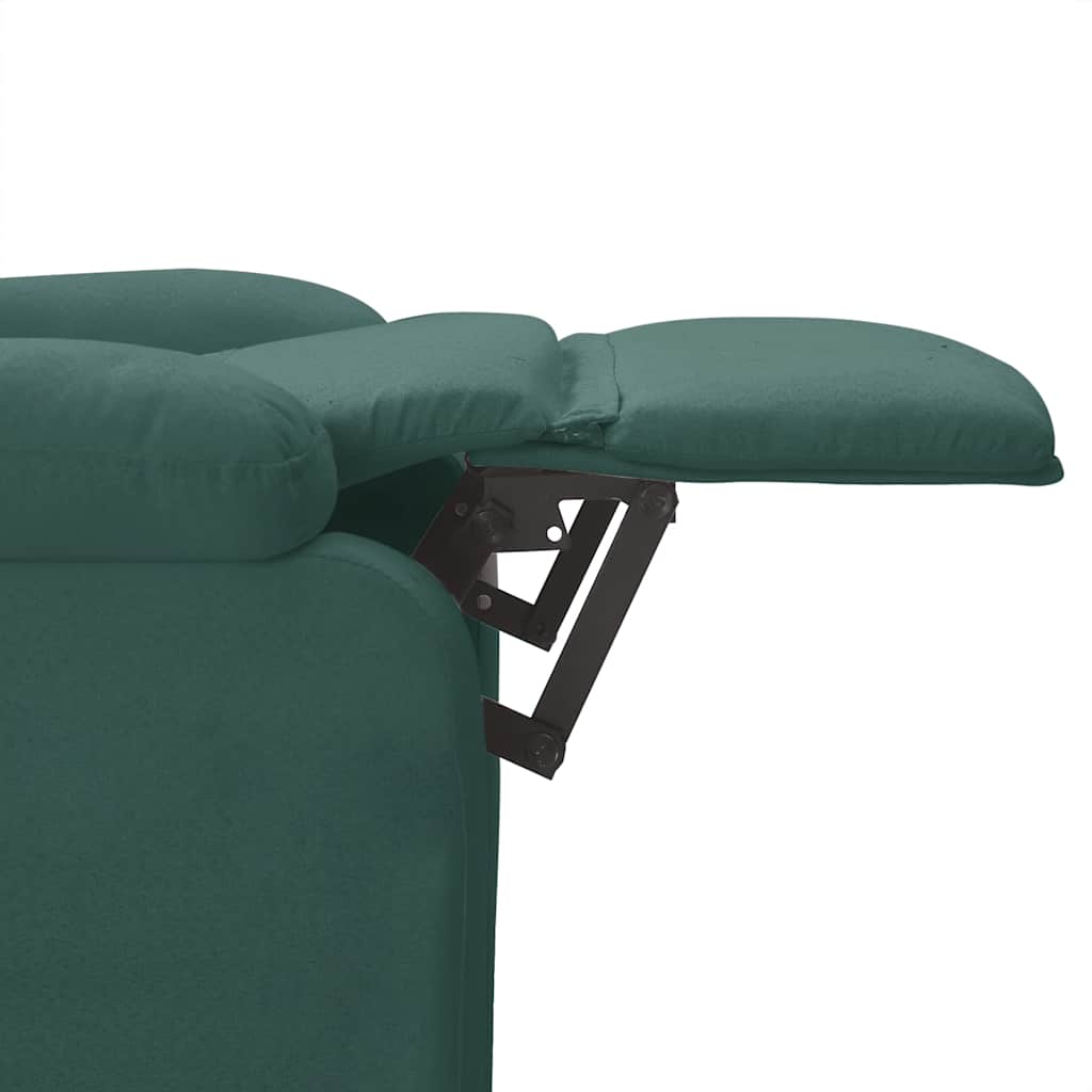 vidaXL Fauteuil relax vert foncé en tissu