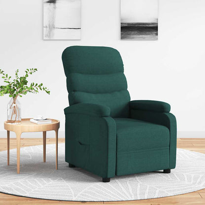 vidaXL Fauteuil relax vert foncé en tissu