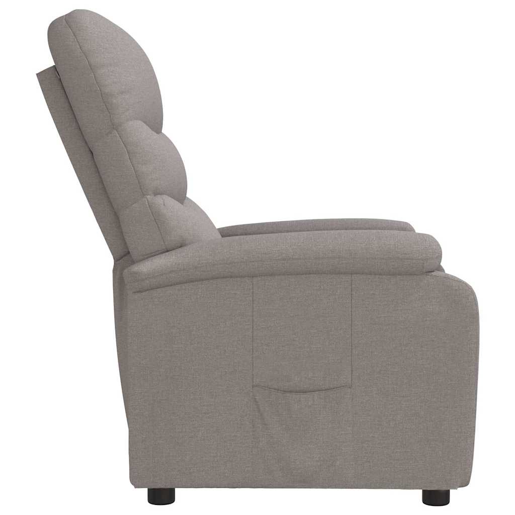 vidaXL Fauteuil relax Taupe Tissu