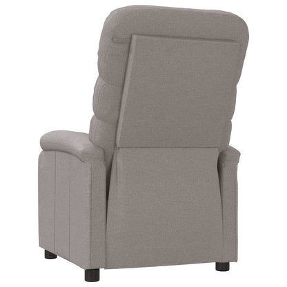 vidaXL Fauteuil relax Taupe Tissu