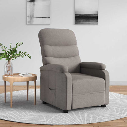 vidaXL Fauteuil relax Taupe Tissu