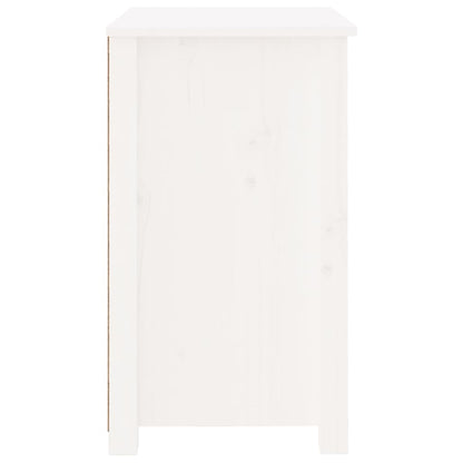 vidaXL Nachttisch Weiß 50x35x61,5 cm Massivholz Kiefer