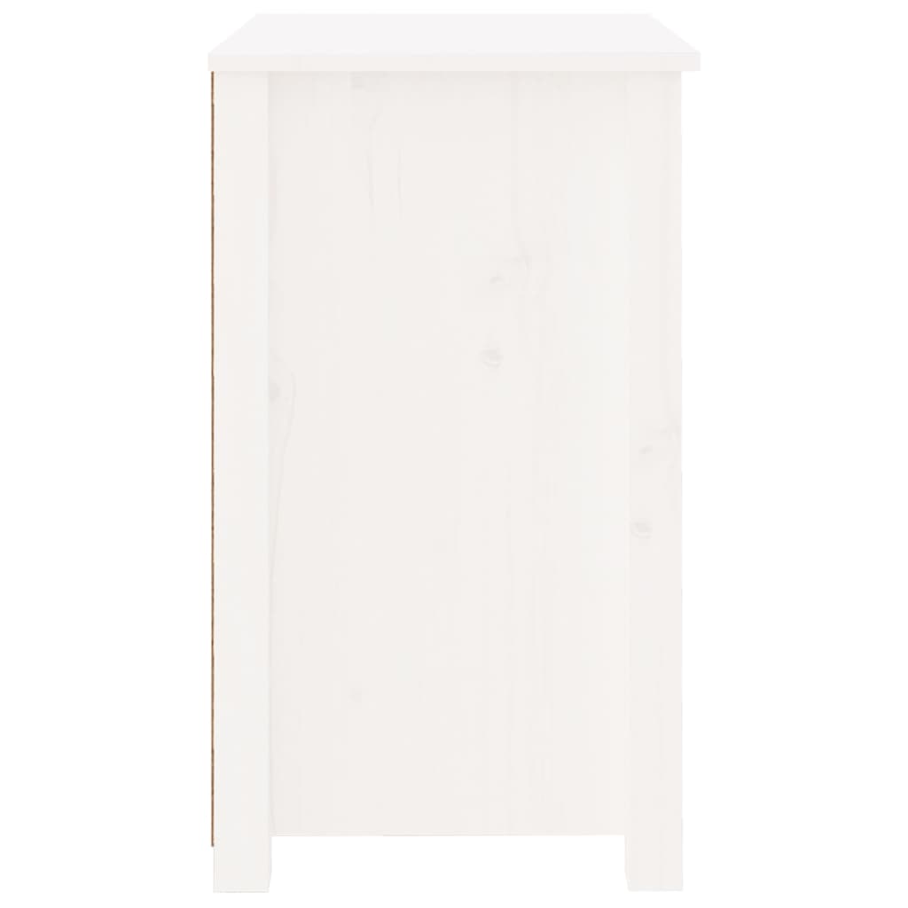 vidaXL Nachttische 2 Stk. Weiß 50x35x61,5 cm Massivholz Kiefer