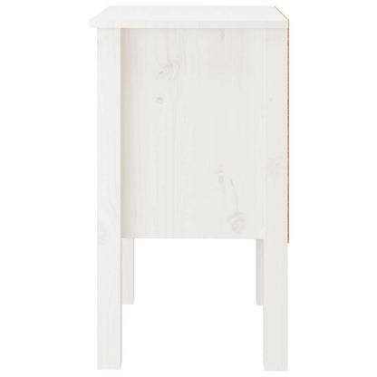 vidaXL Nachttisch Weiß 40x35x61,5 cm Massivholz Kiefer