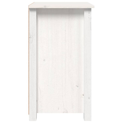 vidaXL Table de chevet blanche 40x35x61,5 cm Bois de pin massif
