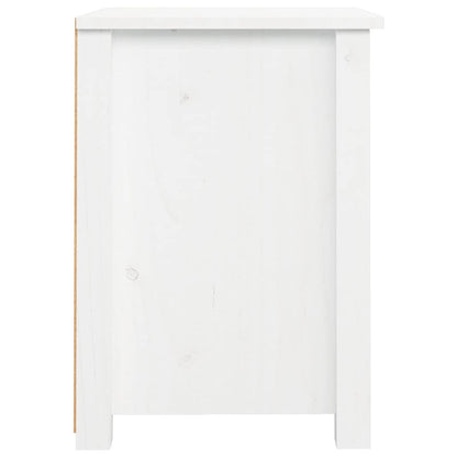 vidaXL Nachttisch Weiß 40x35x49 cm Massivholz Kiefer