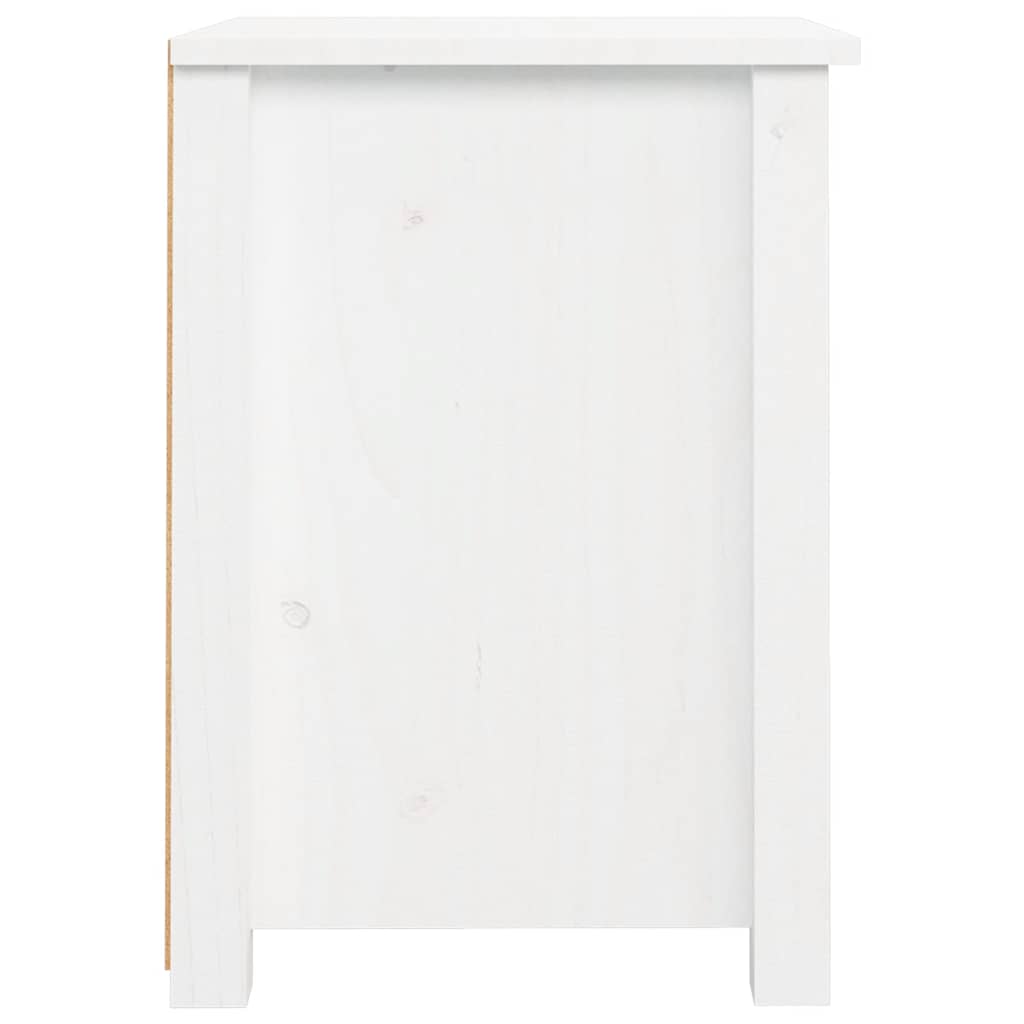 vidaXL Nachttische 2 Stk. Weiß 40x35x49 cm Massivholz Kiefer