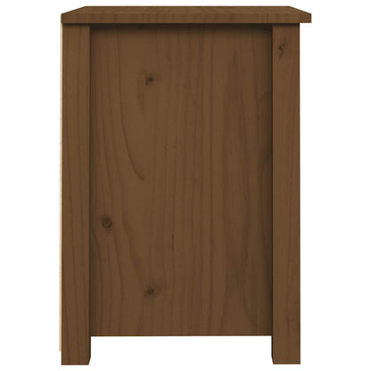 vidaXL Table de chevet marron miel 40x35x49 cm Bois de pin massif