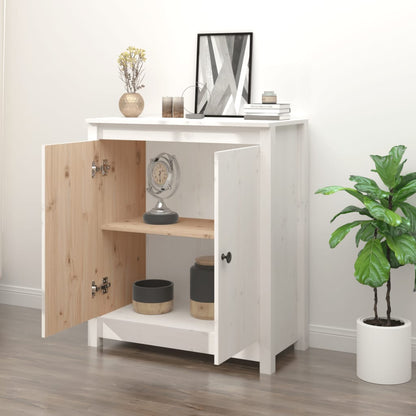 vidaXL Buffet blanc 70x35x80 cm Bois de pin massif