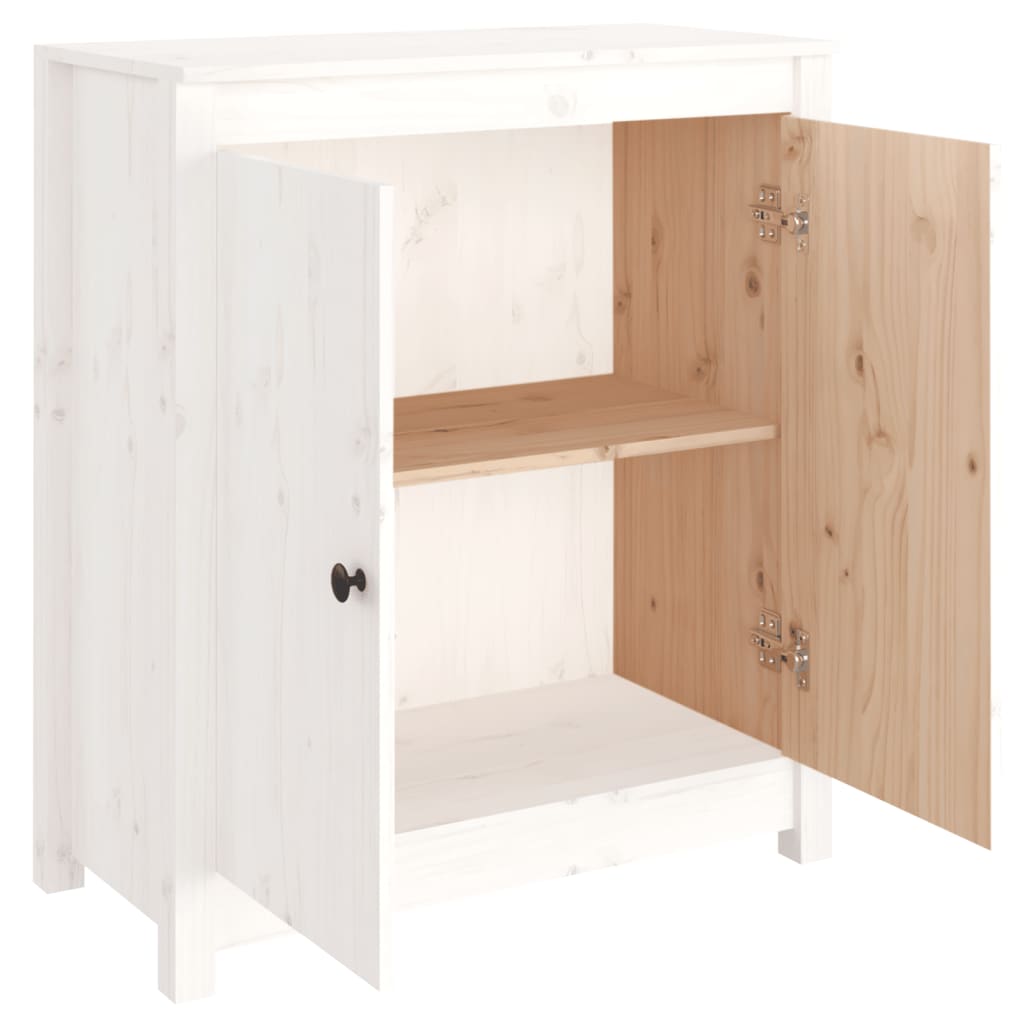 vidaXL Buffet blanc 70x35x80 cm Bois de pin massif