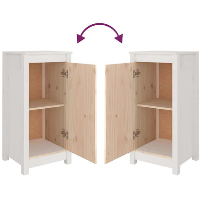 Sideboard Weiß 39x35x80 cm Massivholz Kiefer