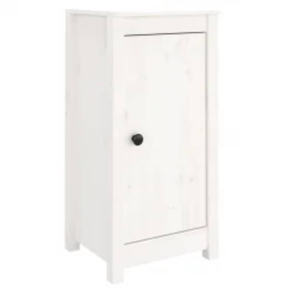 vidaXL Buffets 2 pcs Blanc 39x35x80 cm Bois de pin massif