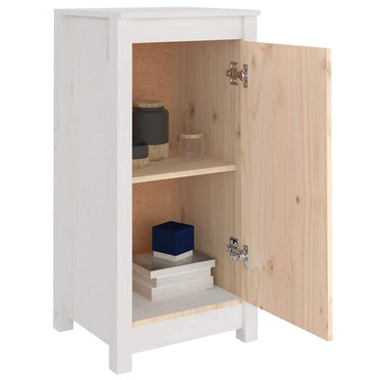 vidaXL Buffets 2 pcs Blanc 39x35x80 cm Bois de pin massif