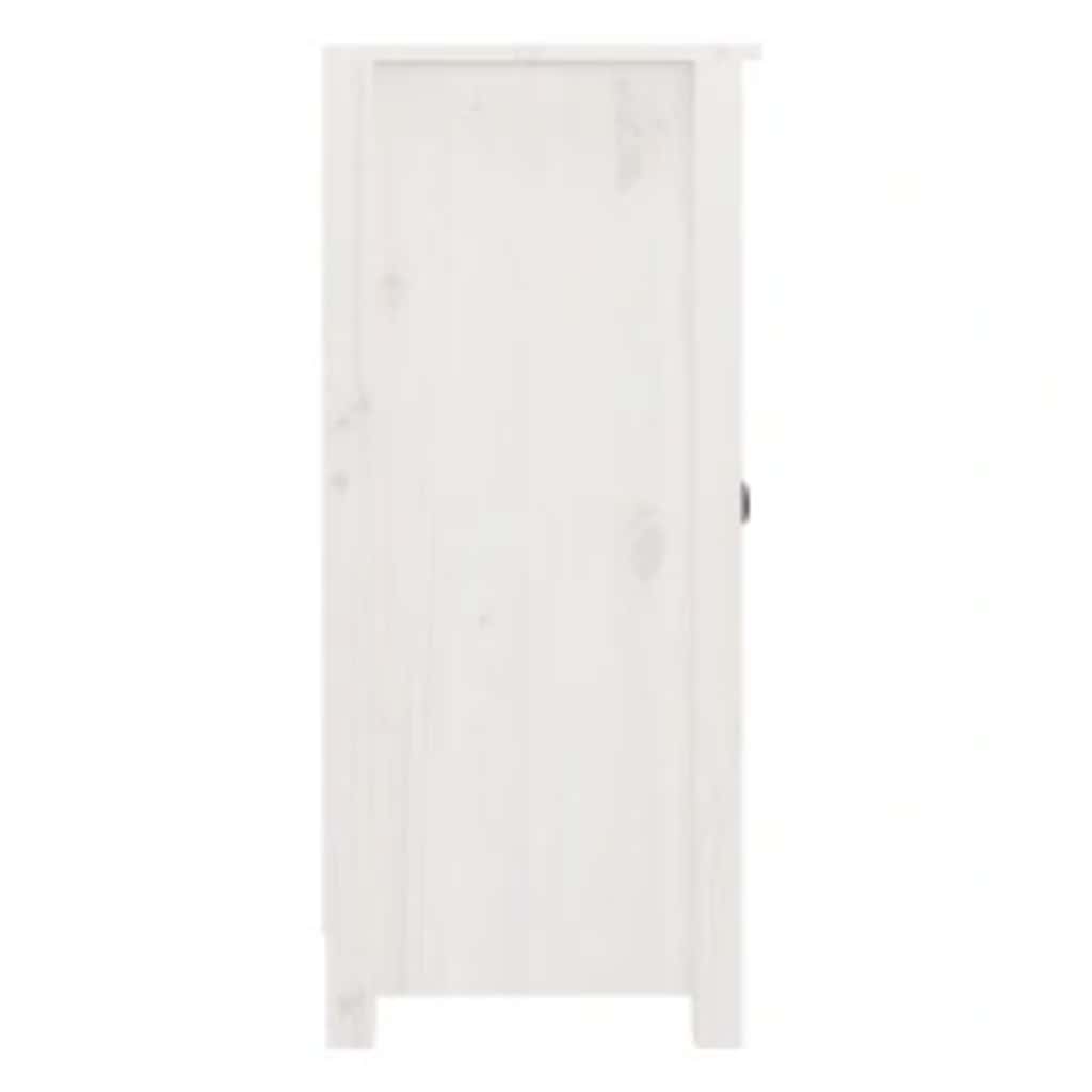 vidaXL Buffets 2 pcs Blanc 39x35x80 cm Bois de pin massif