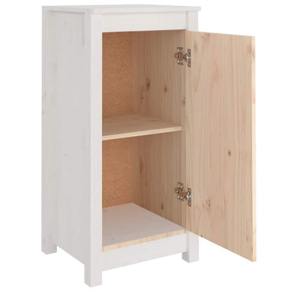 vidaXL Buffets 2 pcs Blanc 39x35x80 cm Bois de pin massif