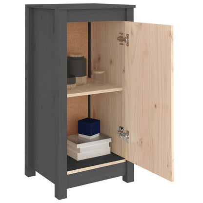 vidaXL Commodes 2 pcs Gris 39x35x80 cm Bois de pin massif