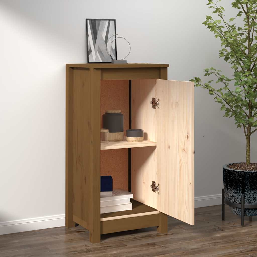 Sideboard Honigbraun 39x35x80 cm Massivholz Kiefer