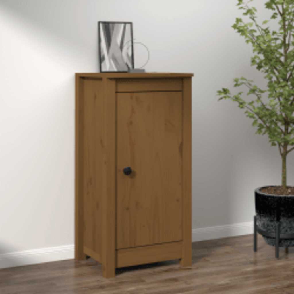 vidaXL Buffet marron miel 39x35x80 cm Bois de pin massif