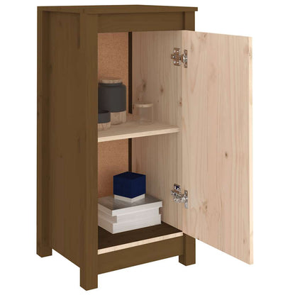 vidaXL Commodes 2 pcs Bois de pin massif marron miel 39x35x80 cm