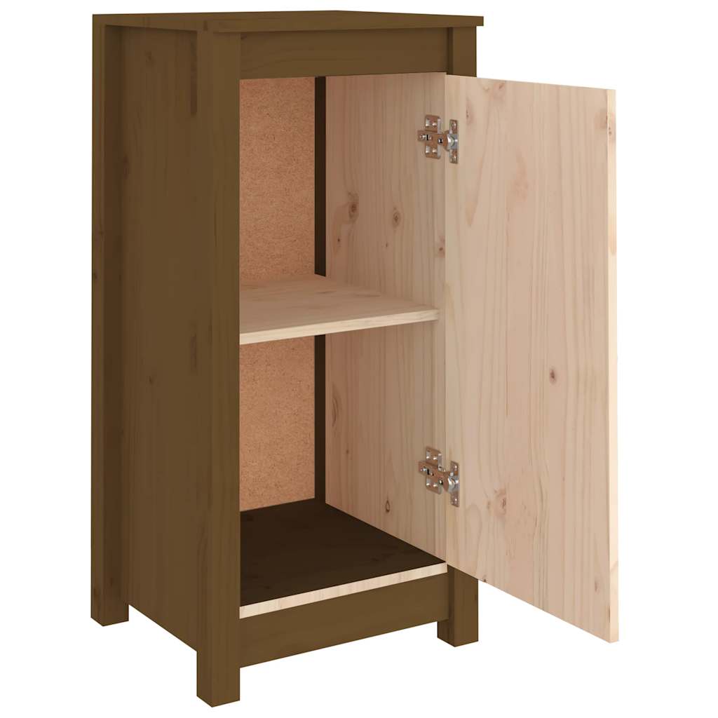 vidaXL Commodes 2 pcs Bois de pin massif marron miel 39x35x80 cm