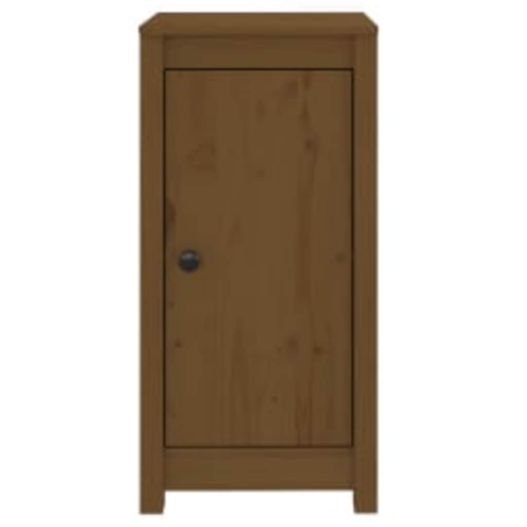vidaXL Commodes 2 pcs Bois de pin massif marron miel 39x35x80 cm