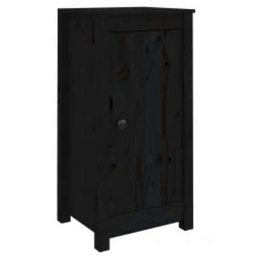 vidaXL Commodes 2 pcs Noir 39x35x80 cm Bois de pin massif