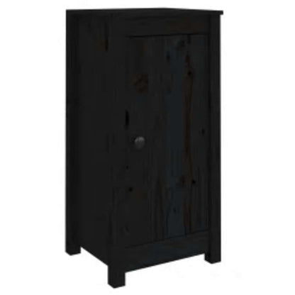 vidaXL Commodes 2 pcs Noir 39x35x80 cm Bois de pin massif