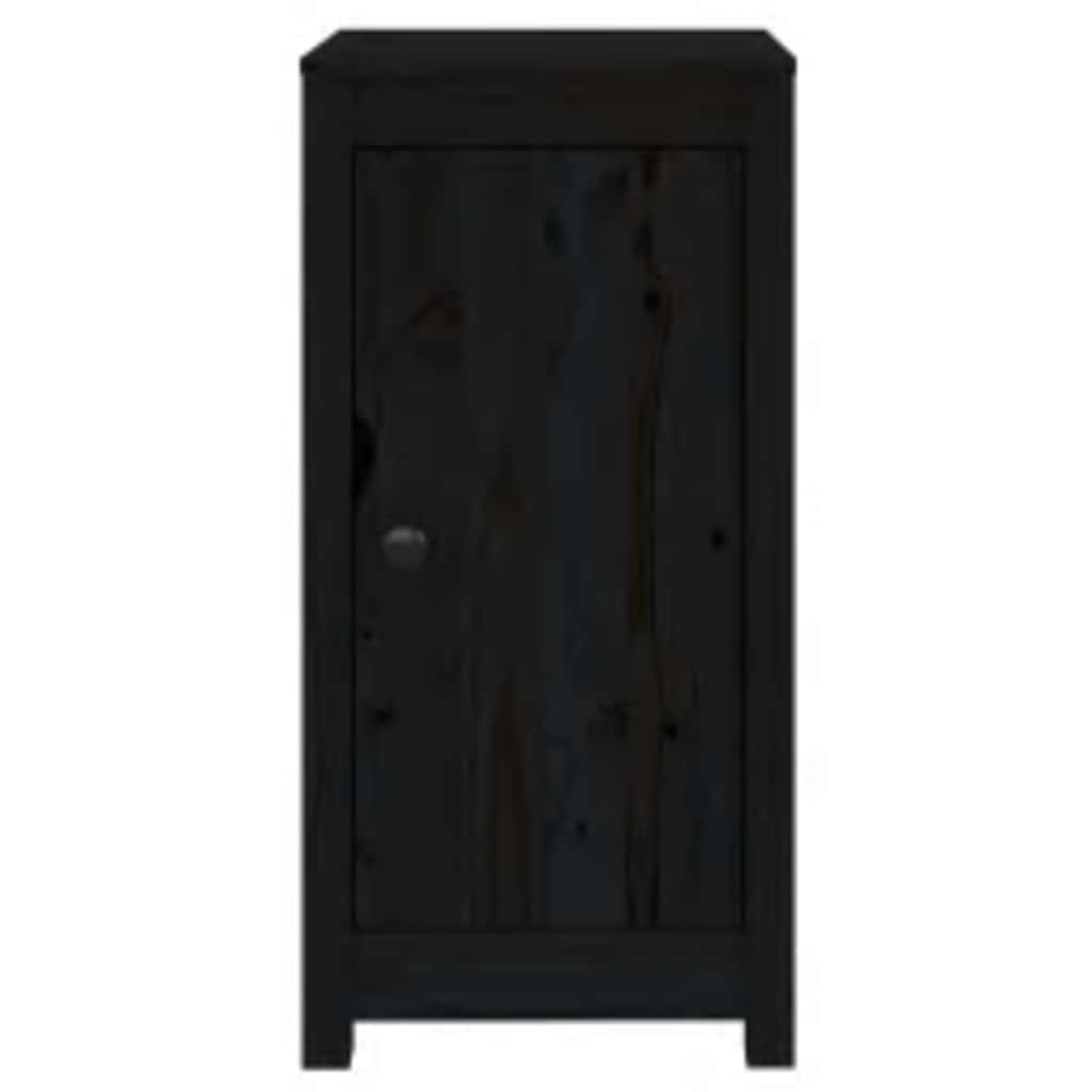vidaXL Commodes 2 pcs Noir 39x35x80 cm Bois de pin massif