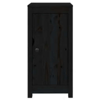 vidaXL Commodes 2 pcs Noir 39x35x80 cm Bois de pin massif