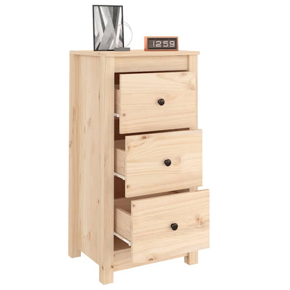 vidaXL Commodes 2 pcs 40x35x80 cm Bois de pin massif
