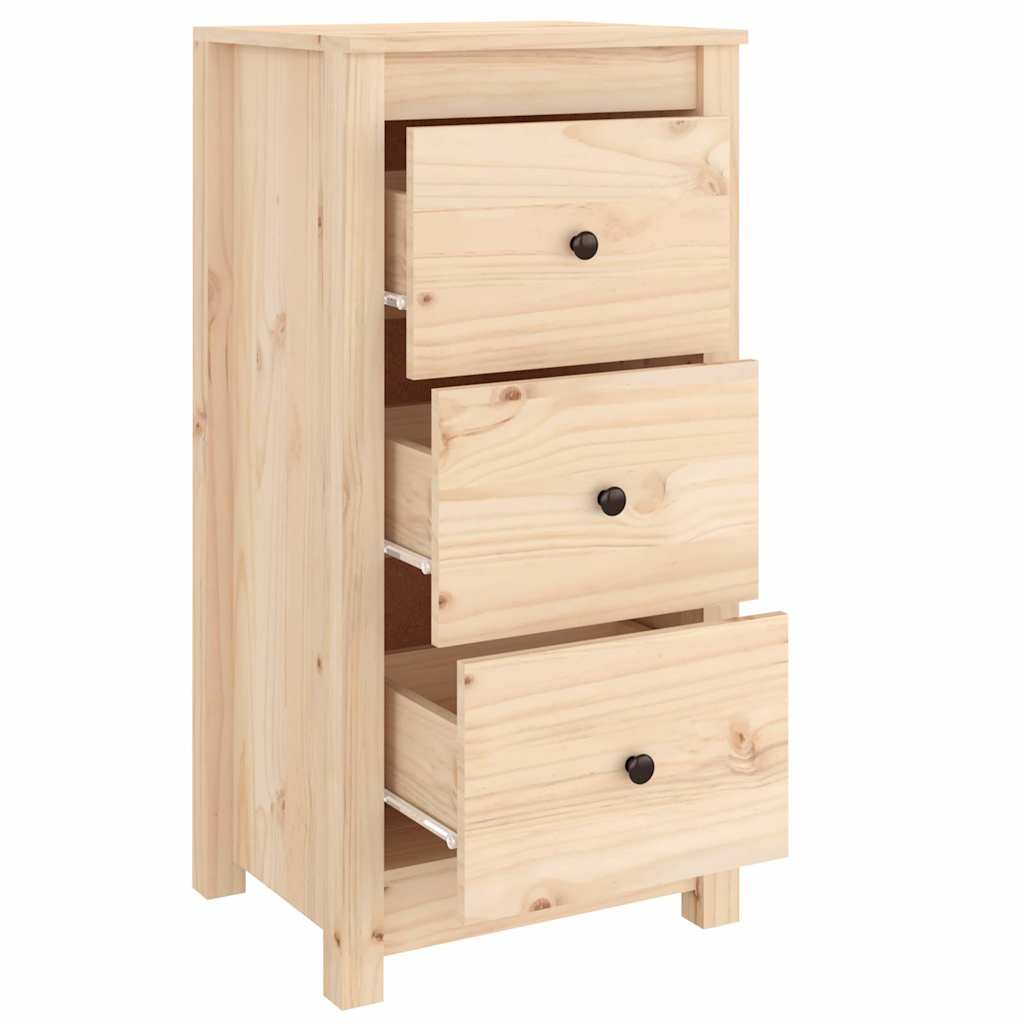 vidaXL Commodes 2 pcs 40x35x80 cm Bois de pin massif
